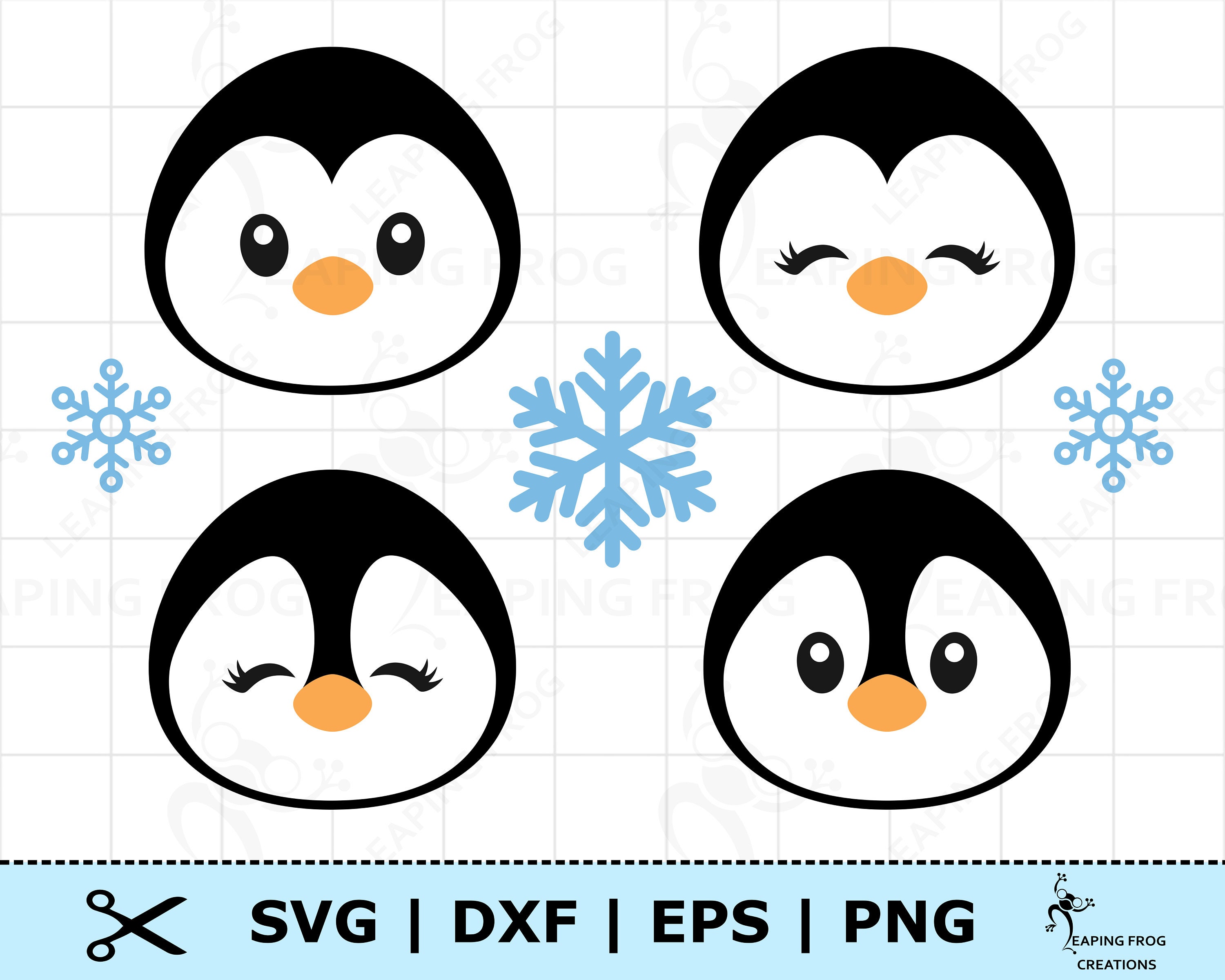 Penguins SVG. PNG. Cricut Cut Files, Layered Files