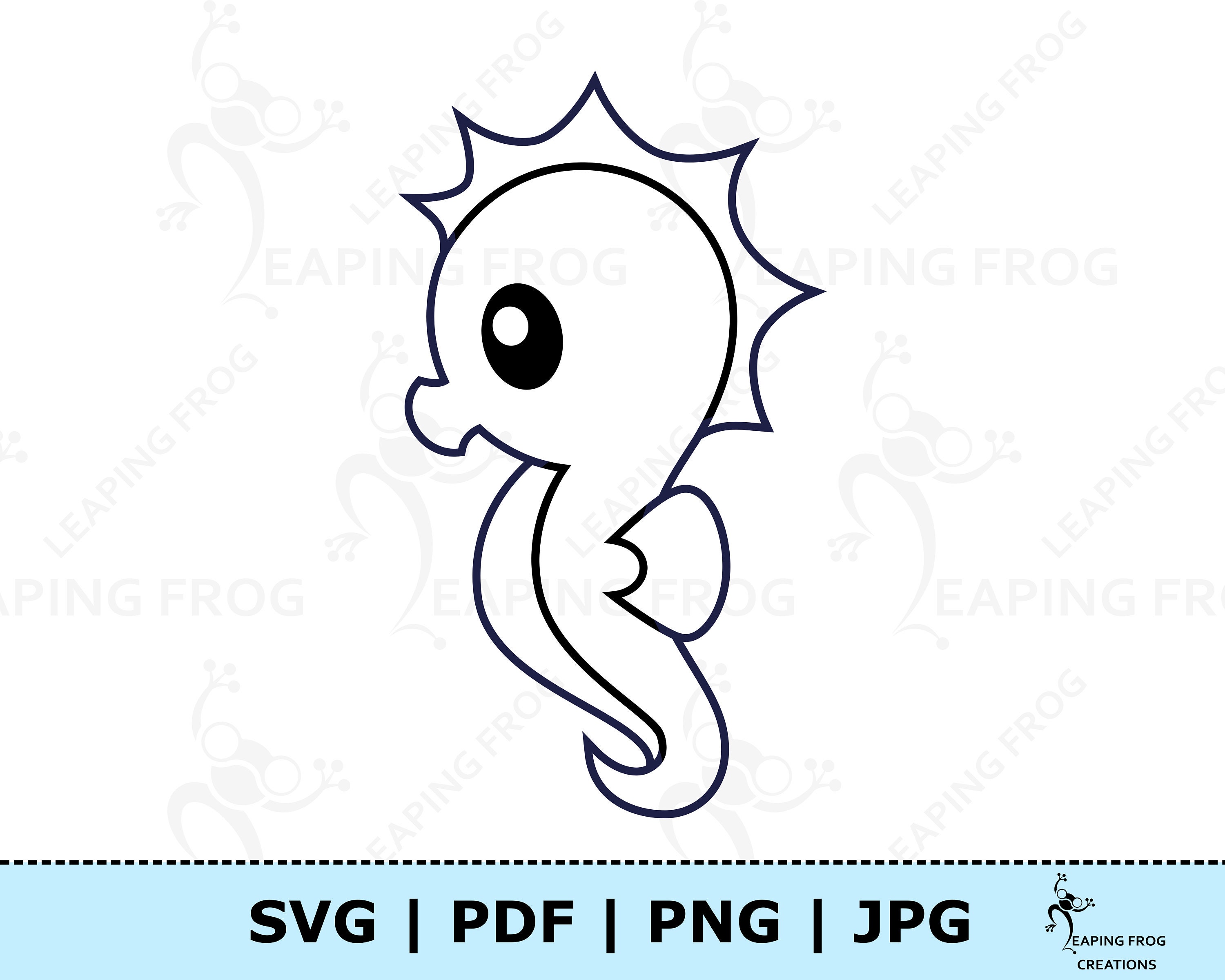 Lindo caballito de mar dibujo para colorear JPG PDF SVG png. - Etsy México Lindo caballito de mar dibujo para colorear JPG PDF SVG png. - Etsy México