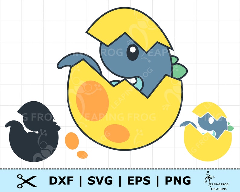 Download Cute Baby Dinosaur Egg SVG PNG DXF eps. Whole & layered ...