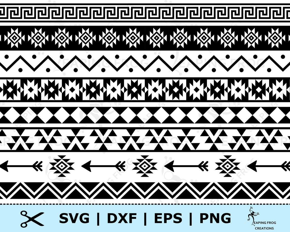 Aztec Pattern SVG. PNG. 8 versions Seamless Cricut cut | Etsy
