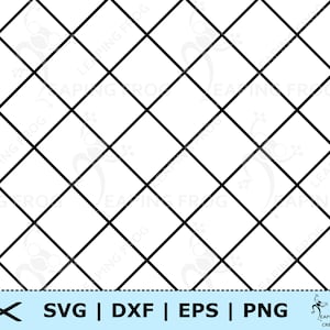 Diamond Pattern SVG. PNG. Squares. Seamless! Tiling. Cricut cut files, Silhouette files.  Black, White. DXF, eps. Digital. Outline, Stencil
