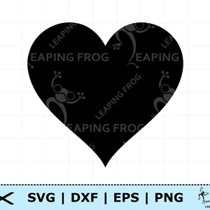 May include: Black heart-shaped design with the text "Leaping Frog" repeated throughout.