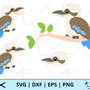 Kookaburra SVG. PNG. Cricut cut files, layered. Silhouette files. Sublimation. Australian animals. Baby, cute,  DXF, eps. Instant download.
