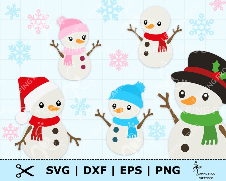 Snowman SVG. PNG. Cricut Cut Files Layered Files. Silhouette. - Etsy