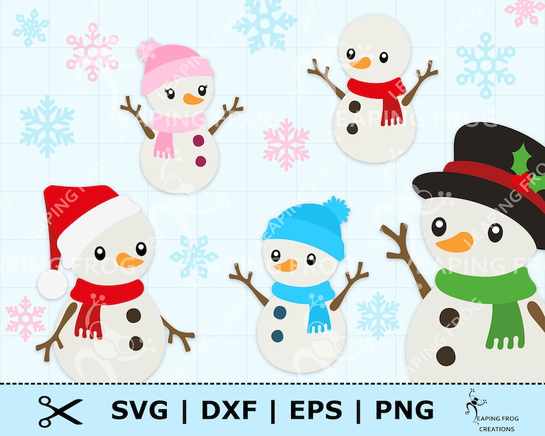 Snowman SVG. PNG. Cricut Cut Files Layered Files. Silhouette. - Etsy