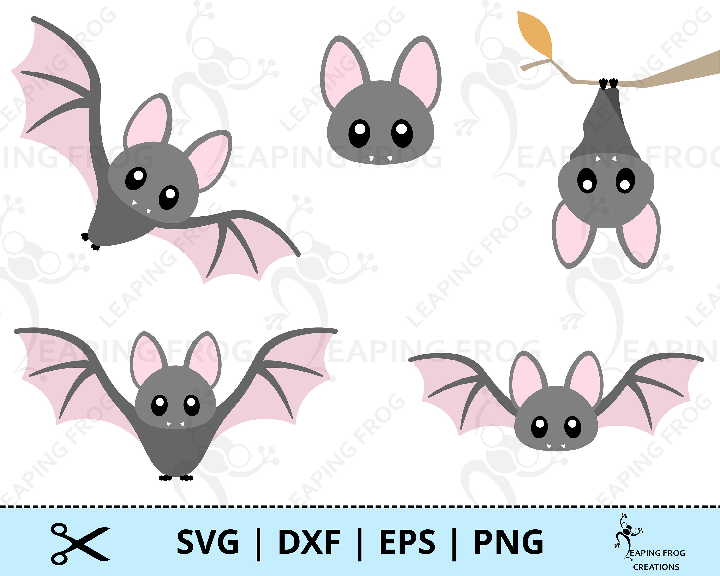 cute bat outline clip art