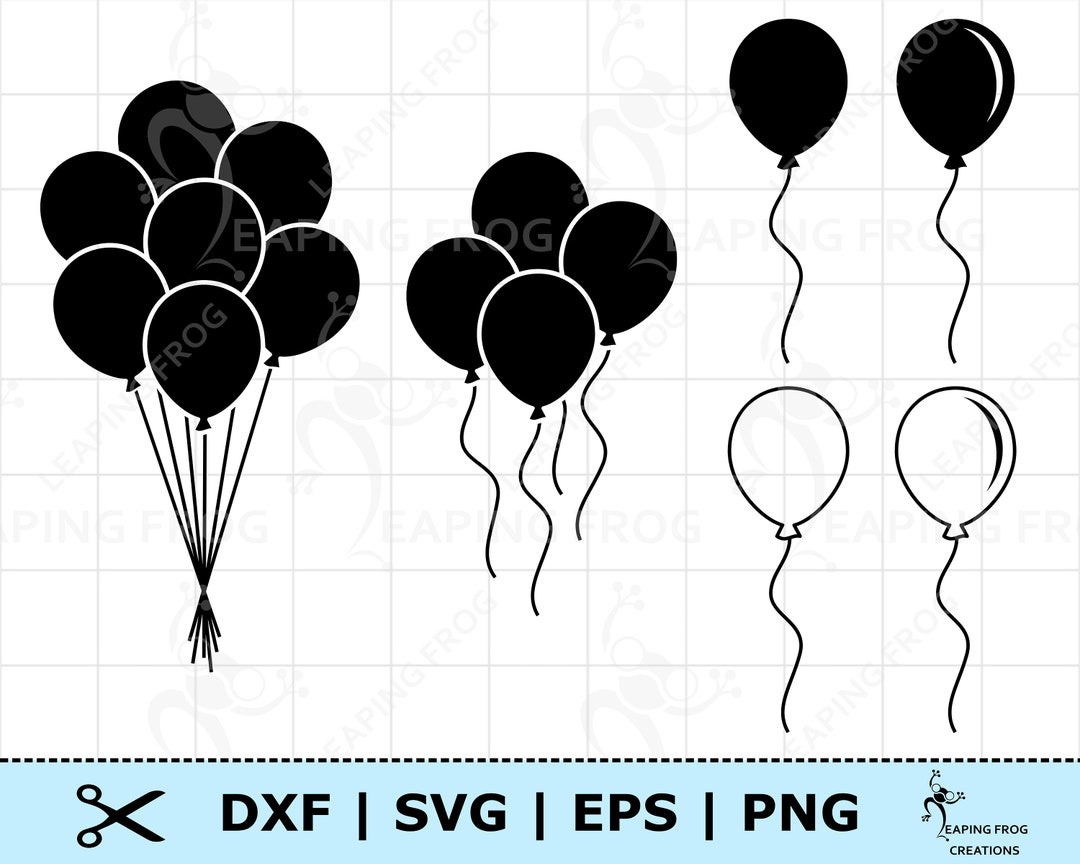Balloons SVG. Balloons DXF. PNG. Eps. Cricut Cut Files, Silhouette
