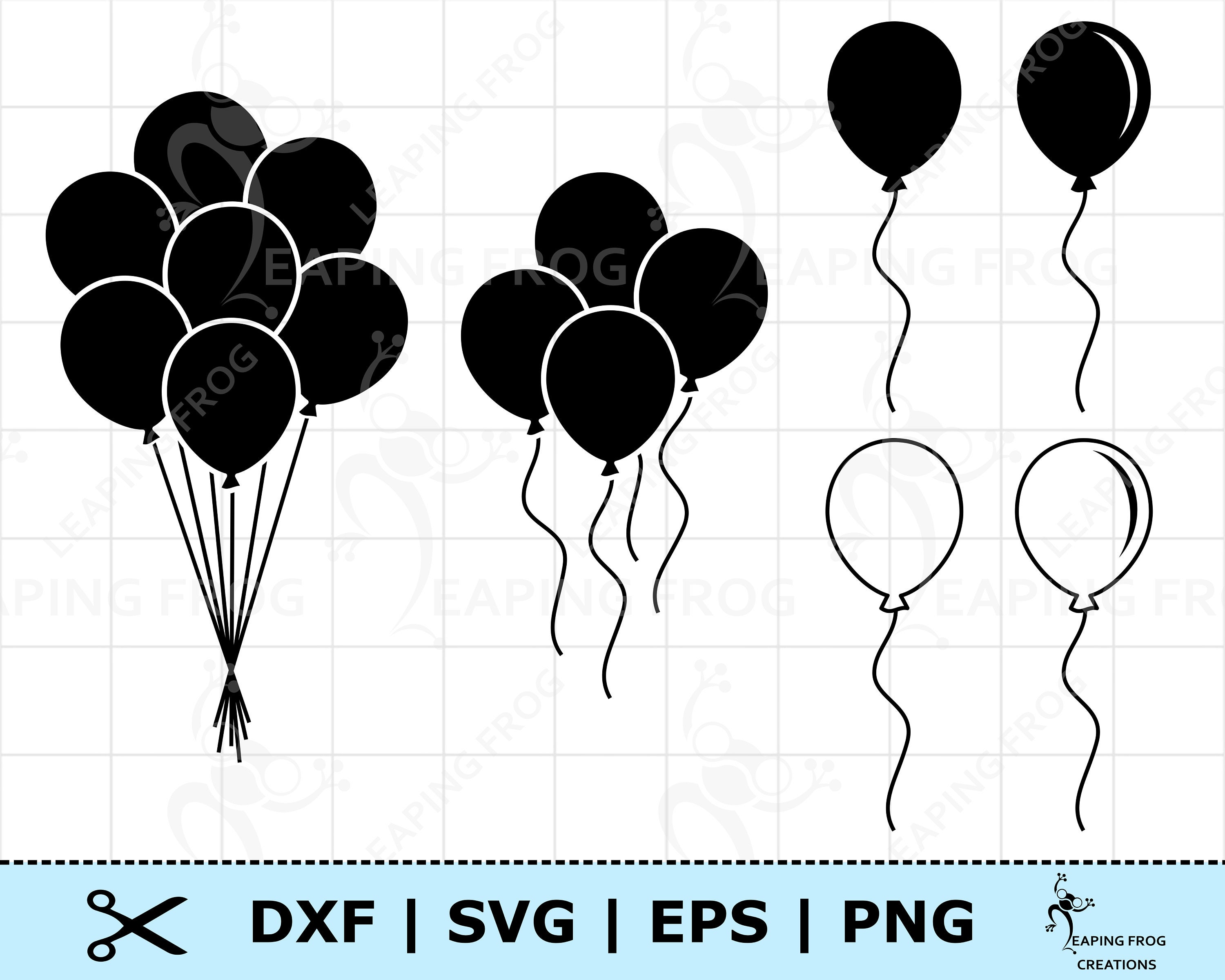 Balloons SVG. Balloons DXF.