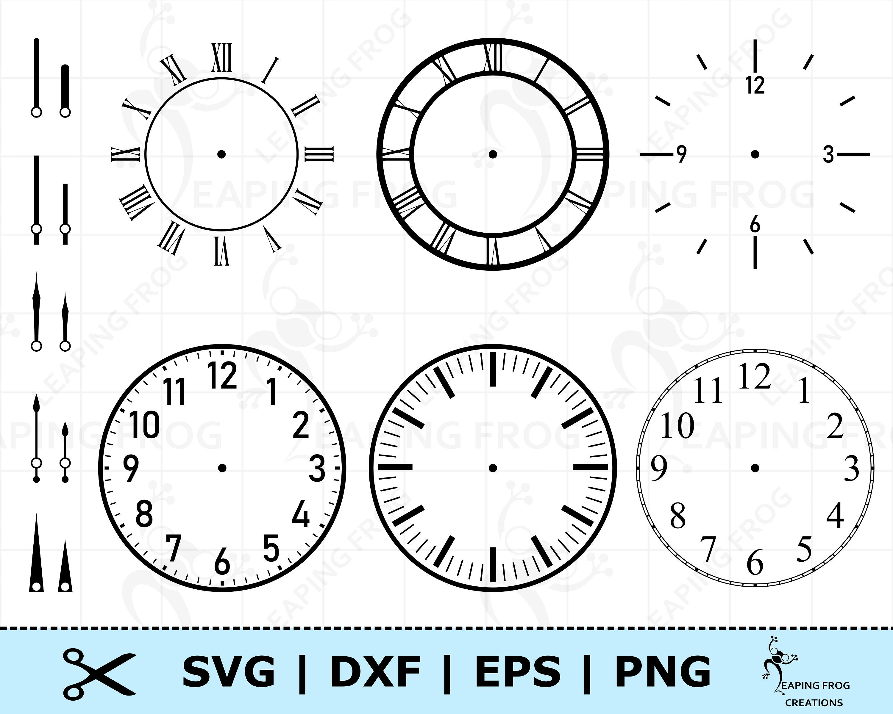 Clock SVG. Mix & Match Cricut cut files Silhouette files. Etsy