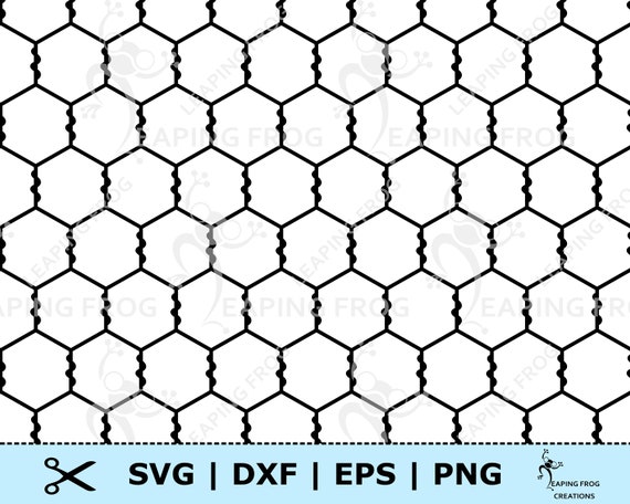 Chicken Wire SVG. Seamless! Cricut cut files, Silhouette files. Pattern,  Background, Black, White. PNG, DXF, eps. Digital.