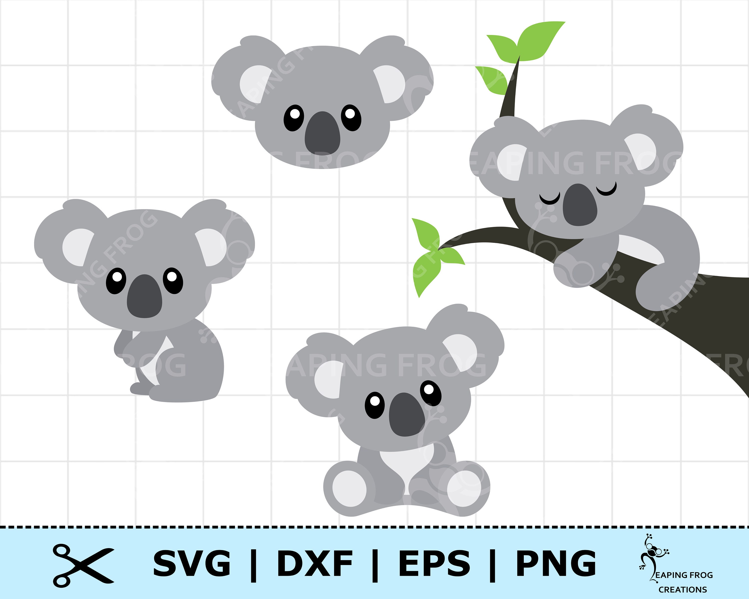 Bush Baby Koala Gift Tags, easy DIY printable