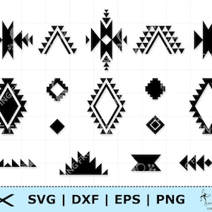 Stammessymbole SVG. PNG. Aztekenmuster. Cricut cut Dateien, Silhouette Dateien. Schwarz, Weiß. DXF, eps. Digital. Sofort Download. Einheimische Zeichen