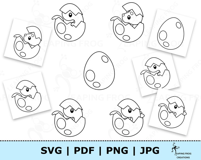 Cute Baby Dinosaur Coloring Pages Jpg Pdf Svg Png Dinosaur Etsy