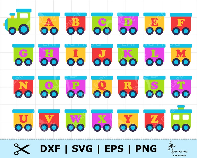 Train Alphabet SVG. Cricut Cut Files Layered. Silhouette. - Etsy UK