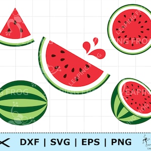 Wassermelone SVG. Wassermelone DXF. Wassermelone Clipart. EPS png. Wassermelonenscheiben svg. Wassermelone Clipart. Cricut cut Dateien, geschichtet. Obst.