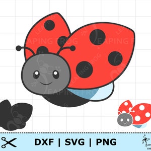 Carina coccinella SVG PNG DXF. Immagine intera e stratificata. Cricut, file di taglio sagoma. Ottimo per l'asilo nido o il baby shower. Coccinella png. Coccinella dxf.