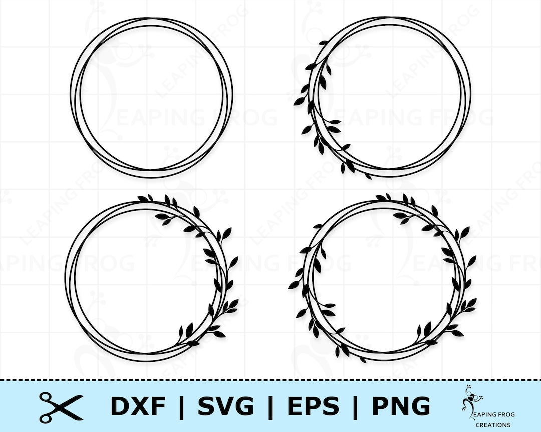 Rustic Wreath SVG. Cricut Cut Files, Silhouette. Laurel Wreath
