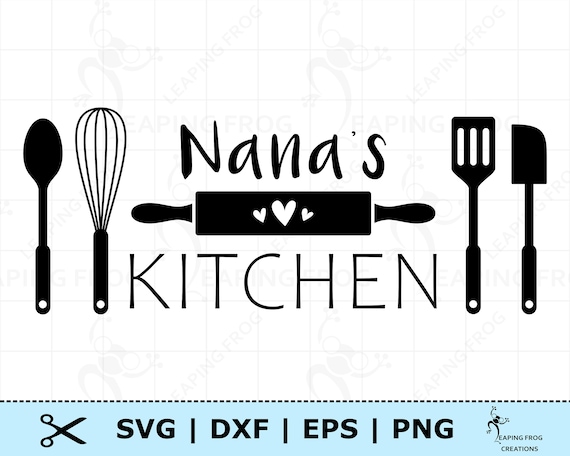 Kitchen Utensils Svg Monogram Customized Personalized Etsy