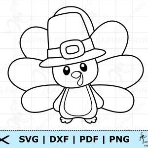 Turkey SVG. PNG.  Cricut cut file, Silhouette file. Stencil, Outline. Thanksgiving.  DXF. eps. Fall. Great for shirts. Instant download!
