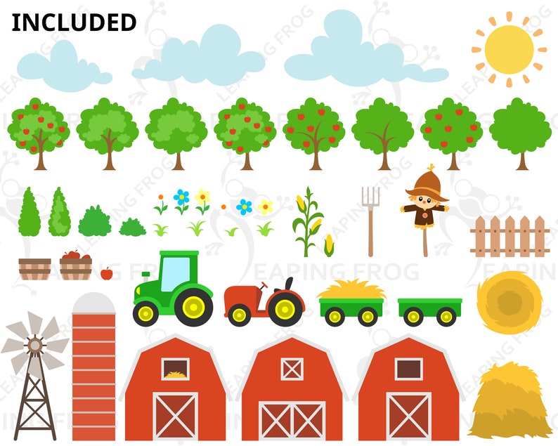 Farm SVG. PNG. Cricut Cut Files Layered. Silhouette Files. - Etsy