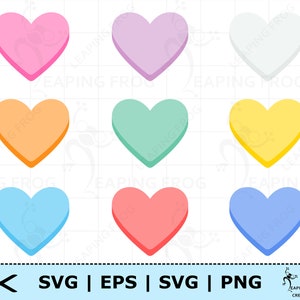 Corações doces em branco SVG, PNG. Arquivos de corte Cricut, arquivos Silhouette. Dia dos Namorados, Corações de conversa. Sublimação. DXF, download instantâneo