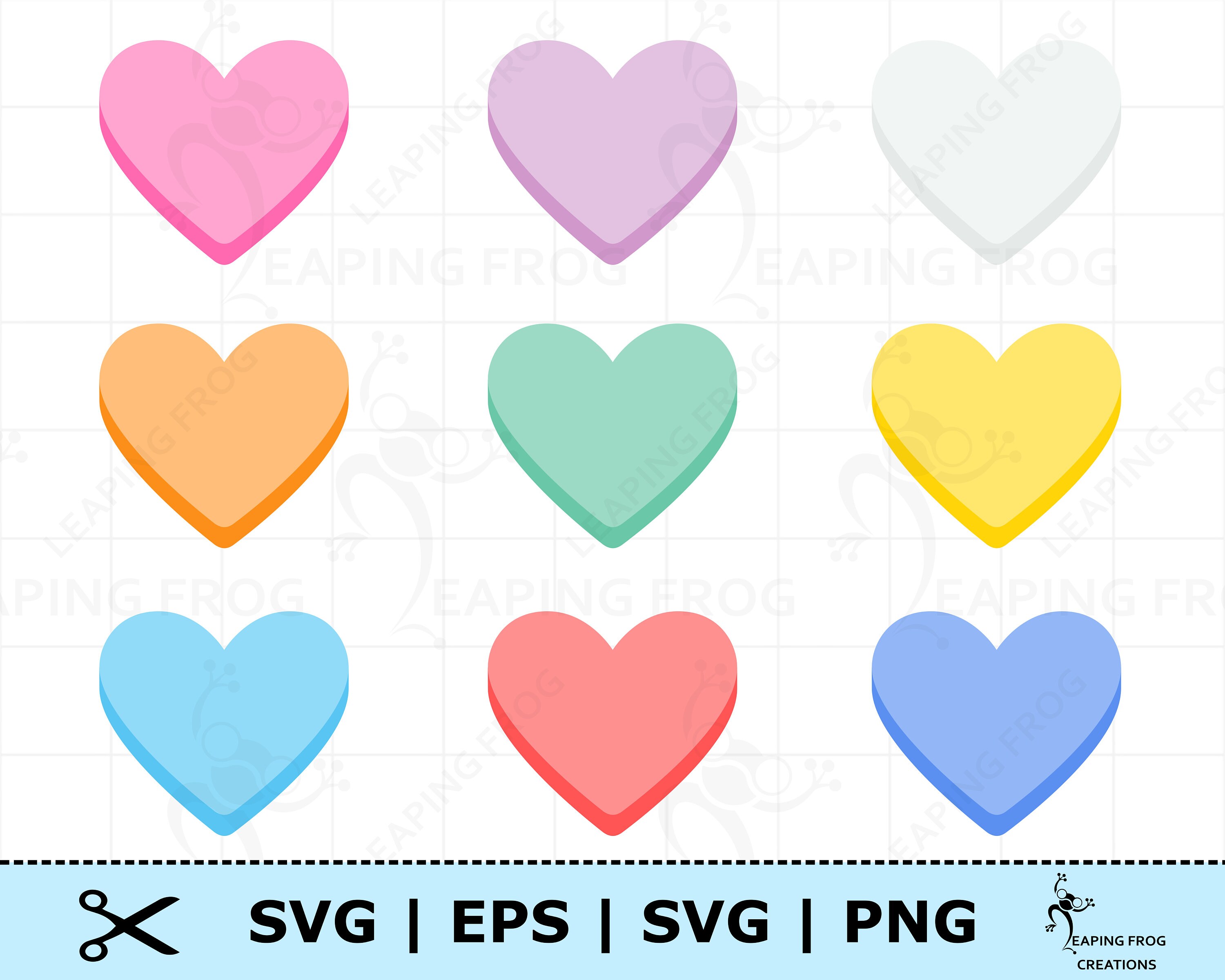 Blank Candy Heart Template