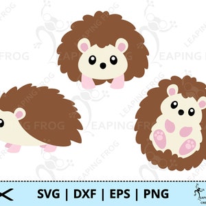 Egel SVG. PNG. Cricut gesneden bestanden, gelaagd. Silhouetbestanden. Sublimatie. Babydieren, schattig, bosdieren DXF, eps, Instant download
