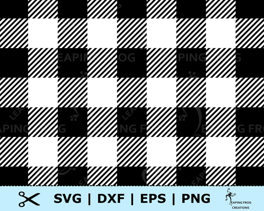 Buffalo Plaid Pattern SVG. Cricut Cut Files, Silhouette. Black and ...