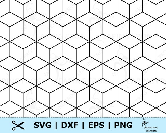 3d Blocks SVG. Geometric Pattern. Seamless tiling Cricut Cut Files