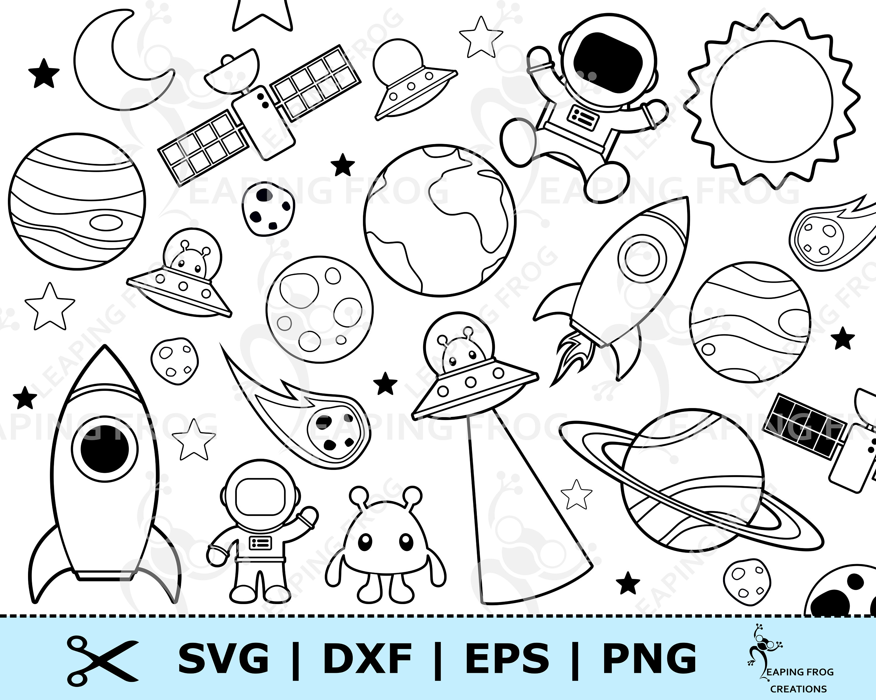  FINGERINSPIRE UFO Spaceships Drawing Painting Stencils