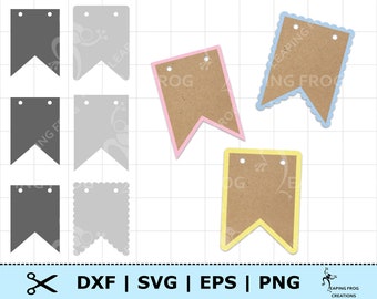 May include: Set of six printable banner flags in various colours and styles. The flags are blank and can be customised with text or images. The flags are perfect for parties, celebrations, or other special occasions.
