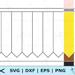 Lápis SVG. PNG. Padrão. Sem emenda / lado a lado. Arquivos de corte Cricut, em camadas, Silhueta. DXF, eps. Digital. Download instantâneo