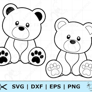 Teddy Bear SVG Cricut PNG JPG EPS Graphic by Chico · Creative Fabrica