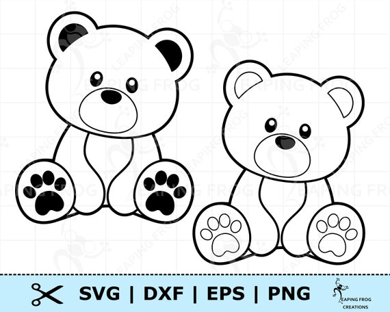 Oso de peluche SVG PNG DXF pdf. Cricut Cortar archivos, Silhouette. Lindo  oso dibujo para colorear svg. Contorno del oso svg. Osito de peluche svg.  Clipart de oso. -  México