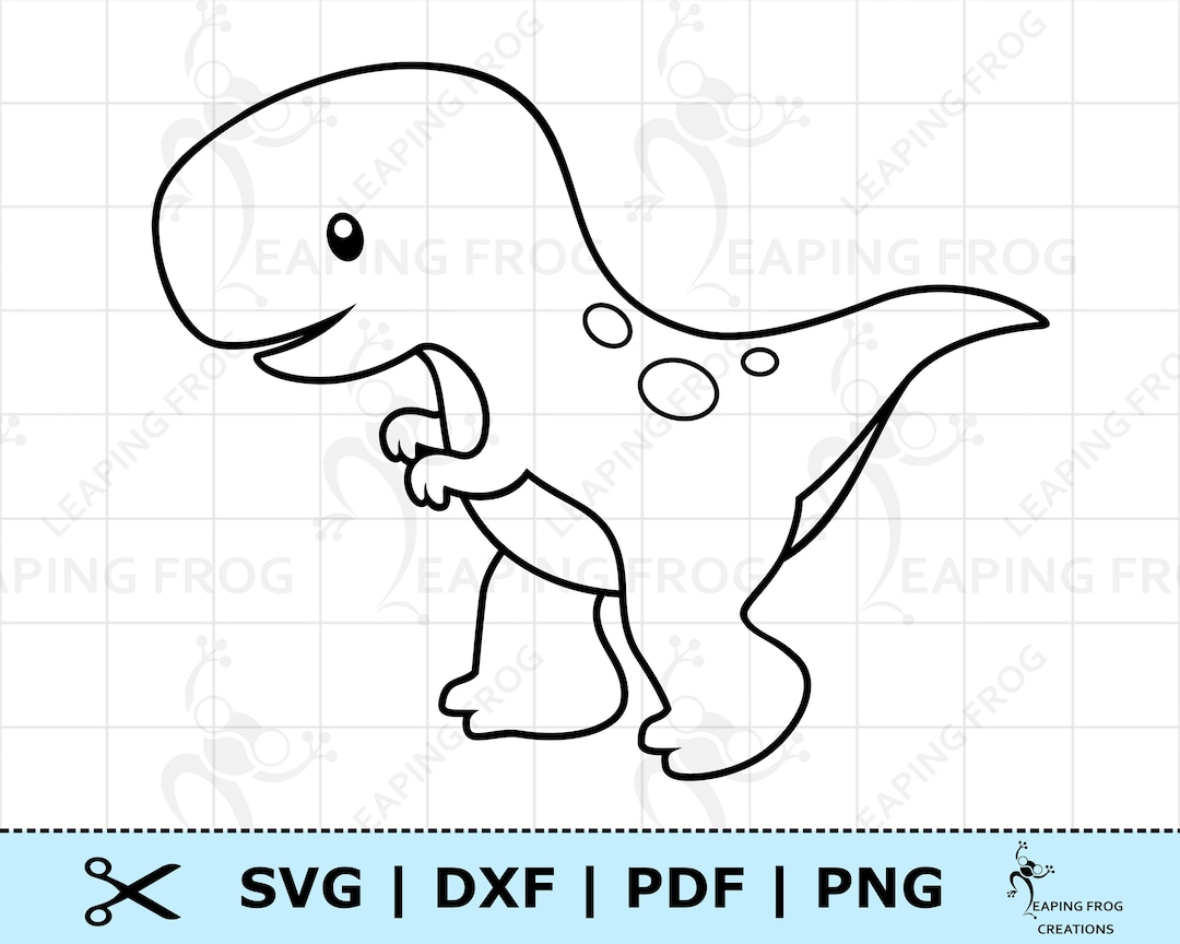 Cute Baby Dinosaur SVG PNG DXF Eps. T-rex Digital Download, Cricut ...