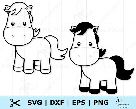 Download Cute Baby Horse Svg Cricut Cut Files Silhouette Files Baby Etsy