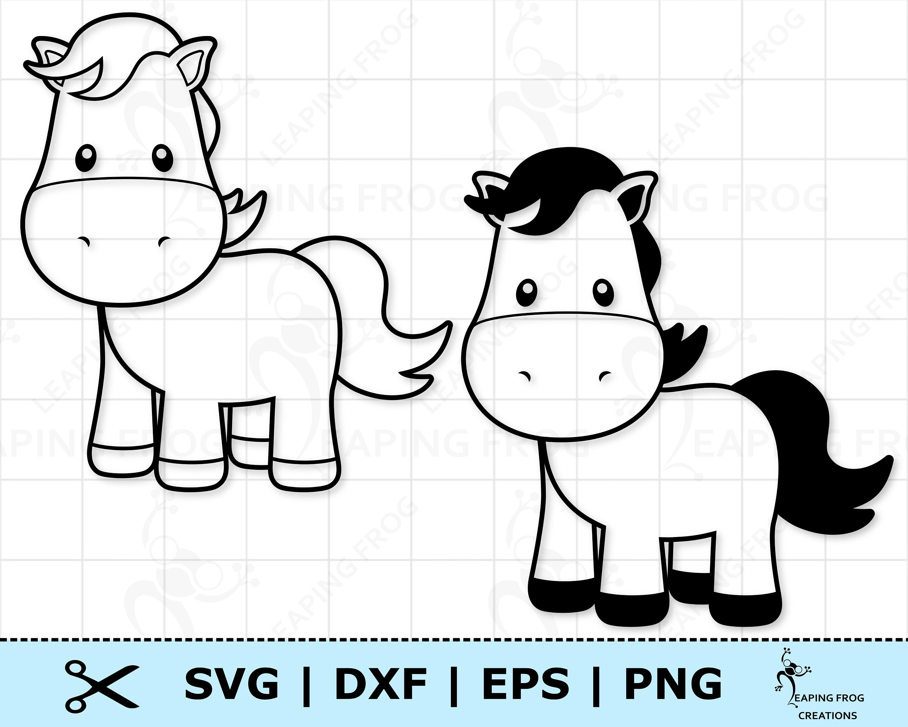 Download Cute Baby Horse Svg Cricut Cut Files Silhouette Files Baby Etsy