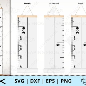 Wachstumstabelle SVG. PNG. Cricut cut Dateien, Silhouette Dateien. Metrisch, Standard, Wandlineal. Markierungen, Ticks, Zahlen. DXF, eps. Sofort Download.