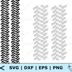 Tire Track SVG. PNG. Cricut cut files, Silhouette files. Seamless / tiling. Mud, Tread, Off-road. DXF, eps. Instant Download.