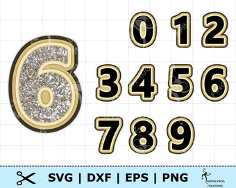 Layered numbers SVG. PNG. Cricut cut files, Silhouette files. Birthday Cake topper, cupcakes.  DXF eps. Instant Download!