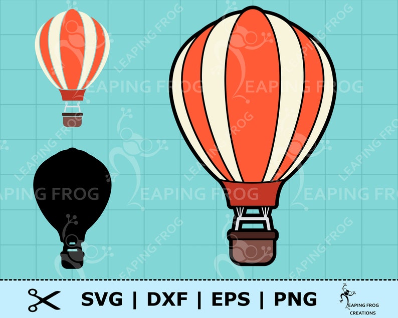 Hot Air Balloon SVG. PNG. Cricut Cut Files, Layered. Silhouette Files ...