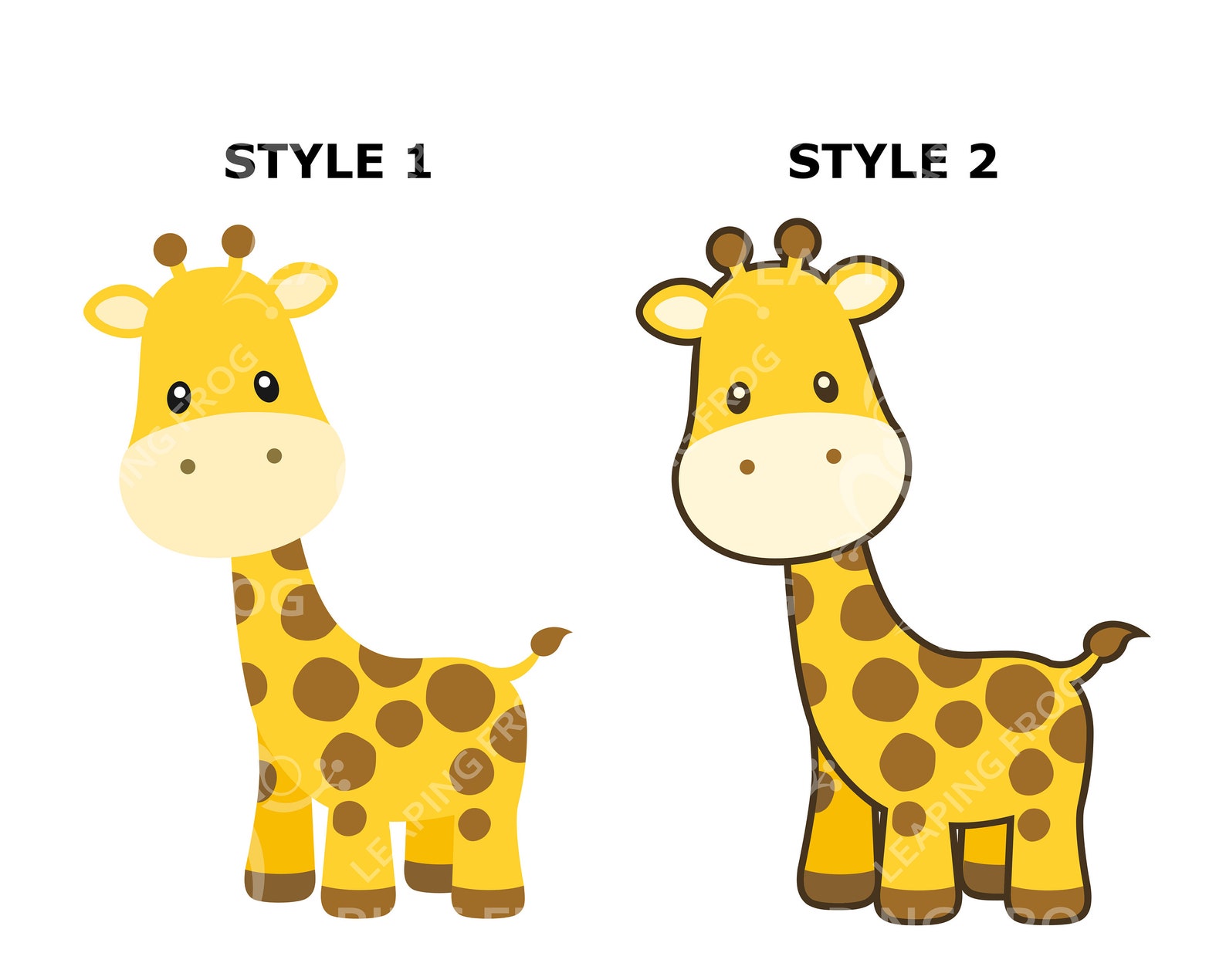 Cute Baby Giraffe SVG PNG DXF Eps. Cricut, Silhouette Cut Files ...