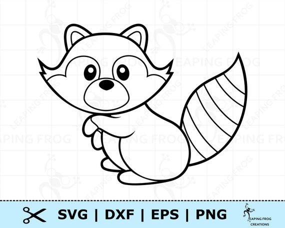 Cute Raccoon Svg Png Dxf Eps Raccoon Digital Download Cricut Etsy