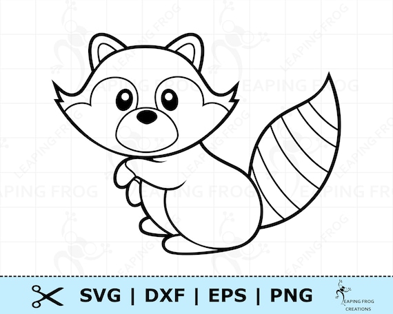 Cute Raccoon Svg Png Dxf Eps Raccoon Digital Download Cricut Etsy