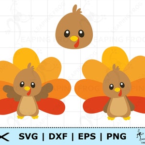 Turquía SVG. PNG. Archivos de corte Cricut, en capas. Archivos de silueta. Paquete de Acción de Gracias, listo. DXF, eps. Ideal para camisetas, etc. ¡Descarga instantánea!