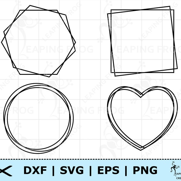 Wire Frames SVG. Cricut cut files, silhouette. Circle Wire Frame svg. Heart Wire Frame svg. Square wire frame Frames Clipart. PNG. DXF. eps.