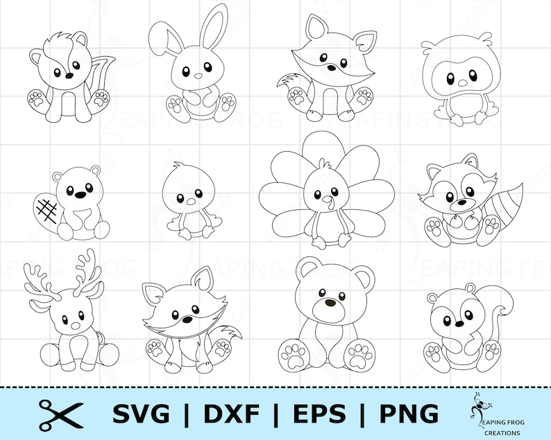 Woodland Animals SVG Set. Woodland Creatures SVG. Cricut Cut - Etsy Canada