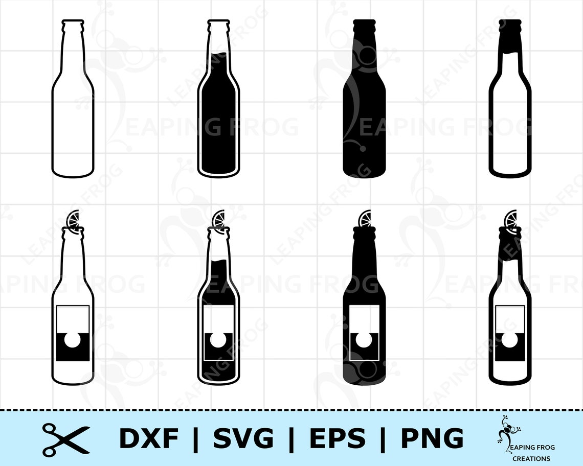 Botellas de cerveza SVG. Mejores botellas DXF. pngeps. Archivos de ...