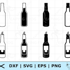 Beer bottles SVG. Better bottles DXF. png eps. Cricut cut files, Silhouette. Layered files. Beer svg. corona svg. set. Digital download