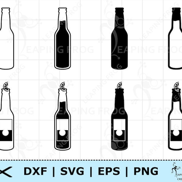 Beer bottles SVG. Better bottles DXF. png eps. Cricut cut files, Silhouette. Layered files. Beer svg. corona svg. set. Digital download